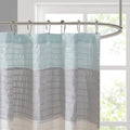 Faux Silk Shower Curtain Aqua Polyester