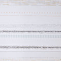 Cotton Printed Shower Curtain With Trims Off White Gray Cotton