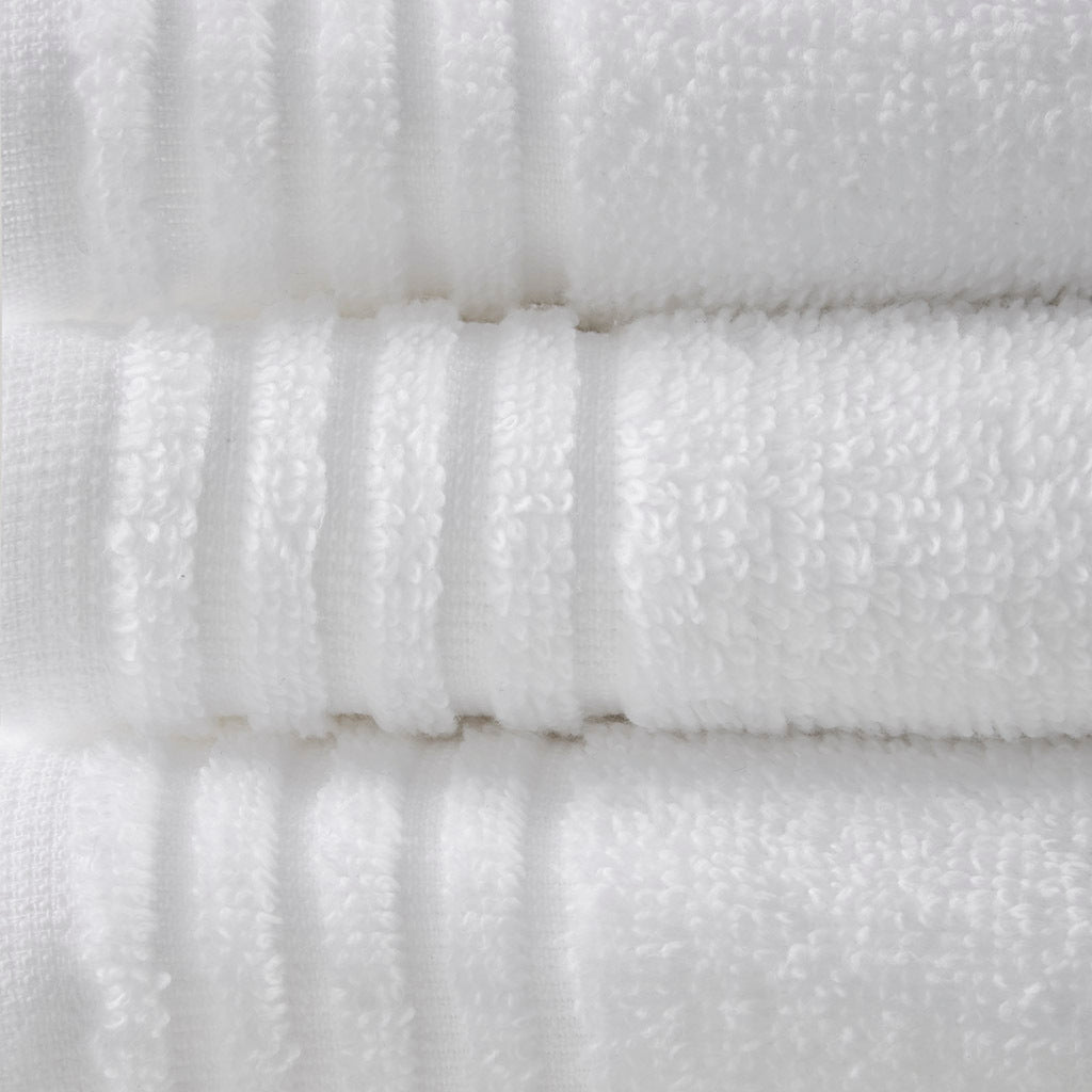 100% Cotton Quick Dry 12 Piece Bath Towel Set White Cotton