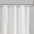 Cotton Jacquard Shower Curtain Ivory Cotton