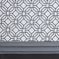 Embroidered And Pieced Shower Curtain Black Grey Polyester