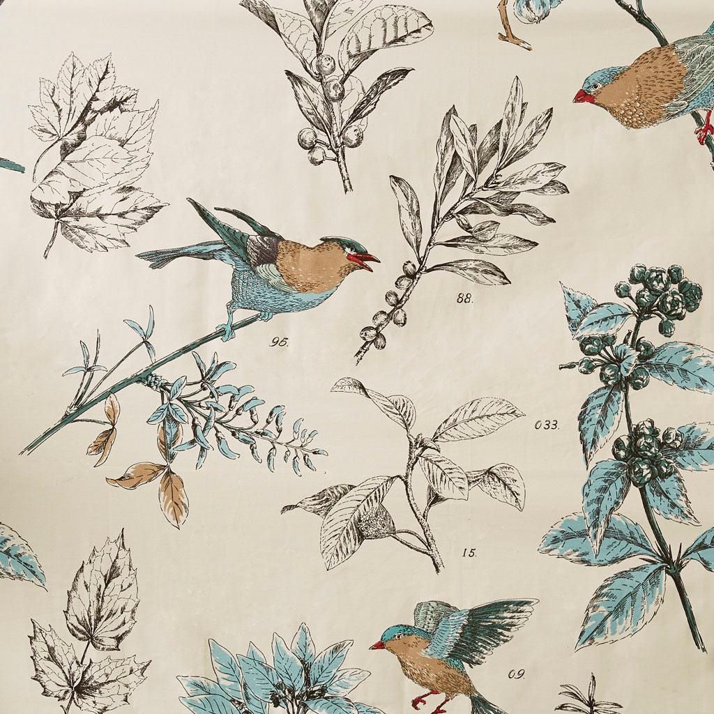 Printed Cotton Shower Curtain Khaki Cotton