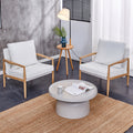 Sofa Chair.Teddy Velvet Accent Arm Chair Mid Century Upholstered Armchair With Imitation Solid Wood Color Metal Frame Extra Thick Padded Backrest And Seat Cushion Sofa Chairs For Living Room Sf 010 White Foam Velvet