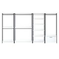 Fiona White Freestanding Walk In Wood Closet System With Metal Frame White Mdf Melamine