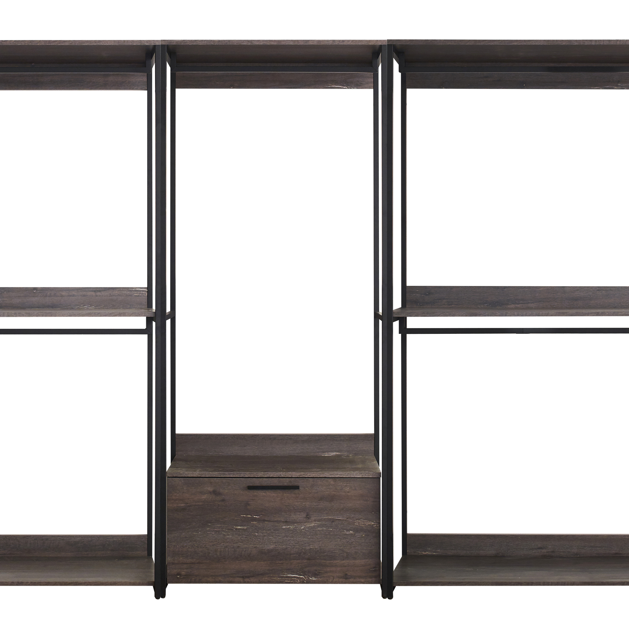 Monica Wood Walk In Closet System Rustic Mdf Melamine