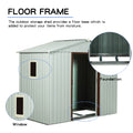 6Ft X 5Ft Outdoor Metal Storage Shed With Window White White Iron