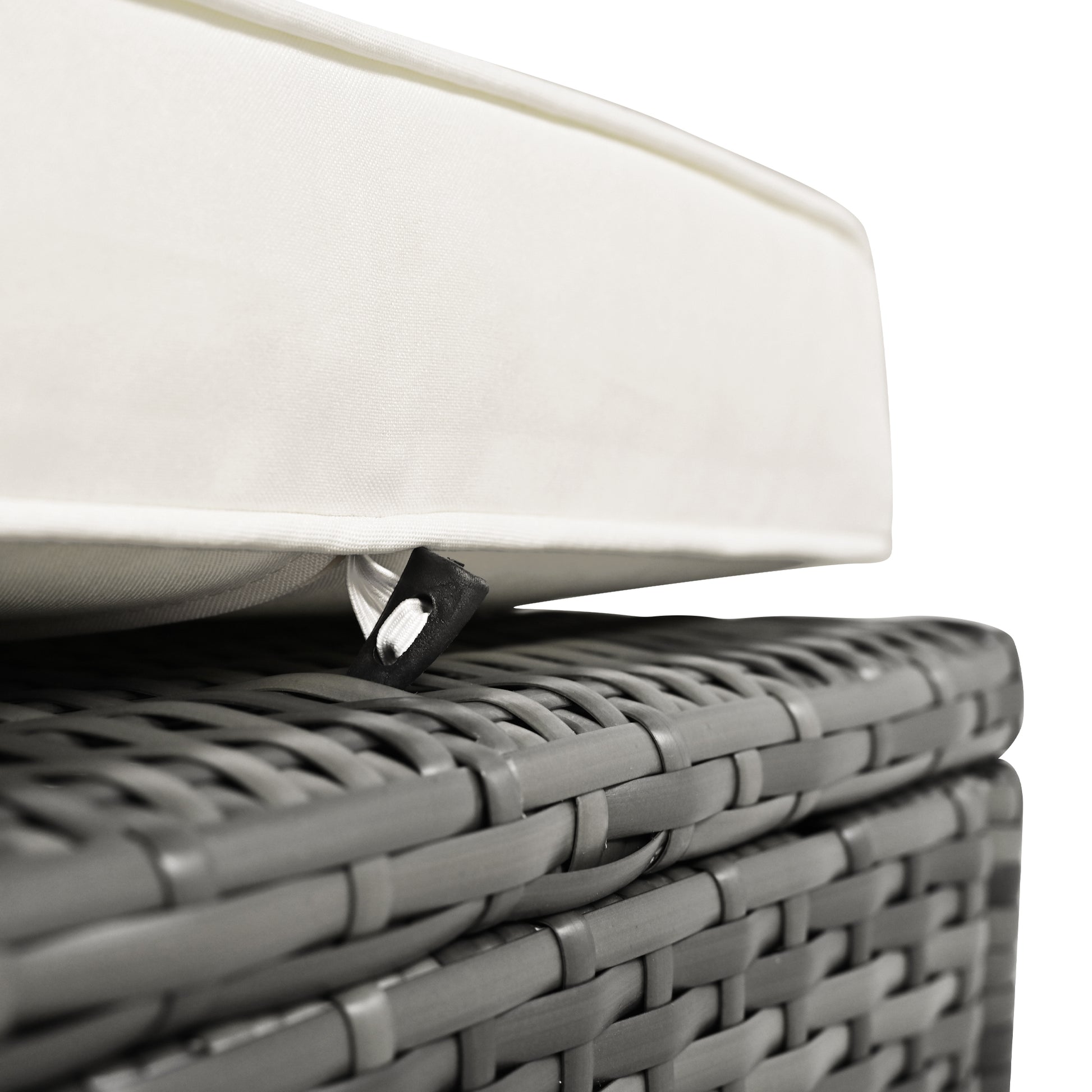 Outdoor 6 Piece All Weather Pe Rattan Sofa Set, Garden Patio Wicker Sectional Furniture Set With Adjustable Seat, Storage Box, Removable Covers And Tempered Glass Top Table, Beige Yes Complete Patio Set Beige Water Resistant Frame Water Resistant Cushion