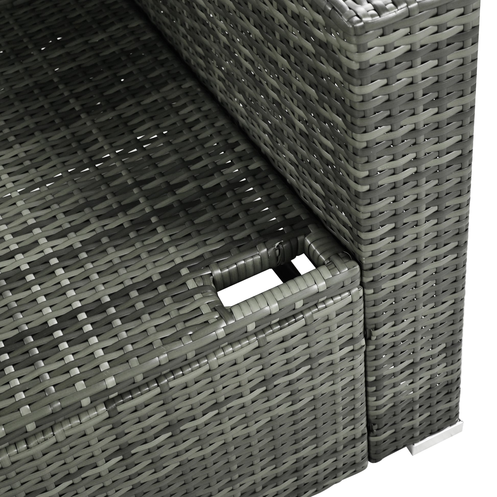 Outdoor 6 Piece All Weather Pe Rattan Sofa Set, Garden Patio Wicker Sectional Furniture Set With Adjustable Seat, Storage Box, Removable Covers And Tempered Glass Top Table, Beige Yes Complete Patio Set Beige Water Resistant Frame Water Resistant Cushion