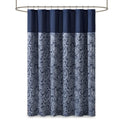 Jacquard Shower Curtain Navy Polyester