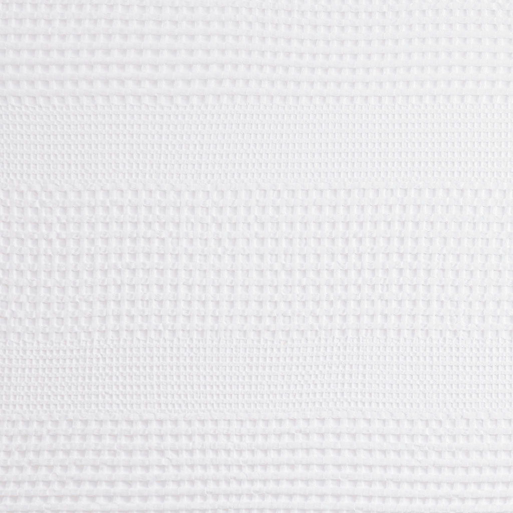 Super Waffle Textured Solid Shower Curtain White Cotton