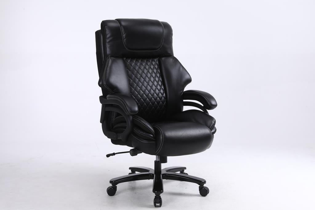 Office Chair.Heavy And Tall Adjustable Executive Big And Tall Office Chair Black Foam Pu