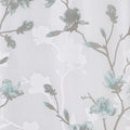 Floral Printed Burnout Shower Curtain Aqua Polyester