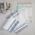 Reversible Bath Rug Blue Cotton