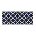 Reversible High Pile Tufted Microfiber Bath Rug Navy Microfiber