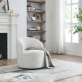 Video Welike Swivel Barrel Chair, Living Room Swivel Chair With Round Storage Chair, 360 Swivel Club Chair, Nursery, Bedroom, Office, Hotel With Upholstered Modern Armchair, Teddy Fabric White Teddy Foam Fabric