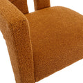 Coolmore Contemporary Designed Fabric Upholstered Accent Dining Chair Barrel Side Chairs Kitchen Armchair For Living Room 2Pc Set Coffee Boucle