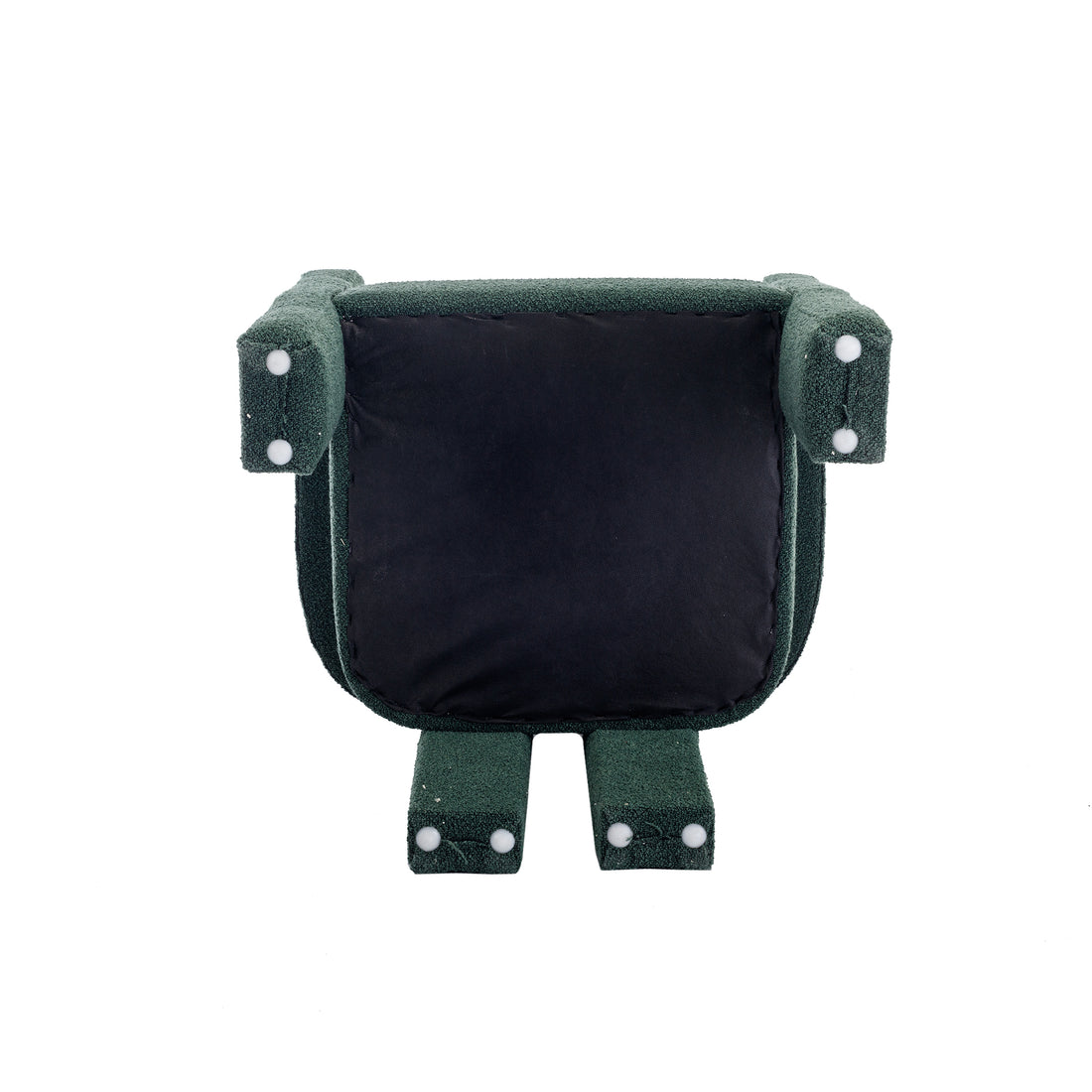 Coolmore Contemporary Designed Fabric Upholstered Accent Dining Chair Barrel Side Chairs Kitchen Armchair For Living Room 2Pc Set Emerald Boucle