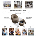 Video Welike Swivel Barrel Chair, Living Room Swivel Chair With Round Storage Chair, 360 Swivel Club Chair, Nursery, Bedroom, Office, Hotel With Upholstered Modern Armchair, Teddy Fabric Coffee Foam Fabric