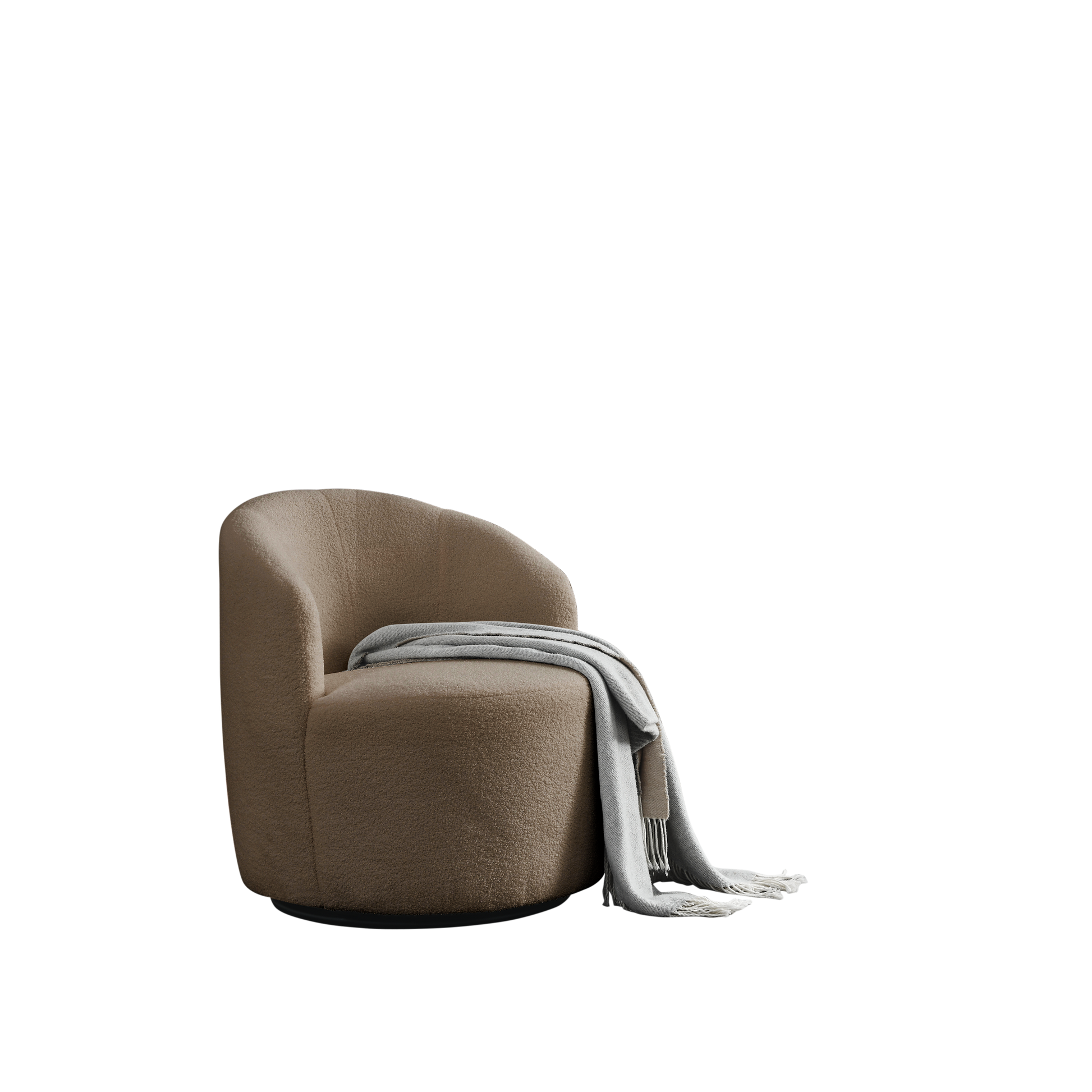 Video Welike Swivel Barrel Chair, Living Room Swivel Chair With Round Storage Chair, 360 Swivel Club Chair, Nursery, Bedroom, Office, Hotel With Upholstered Modern Armchair, Teddy Fabric Coffee Foam Fabric