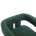 Coolmore Contemporary Designed Fabric Upholstered Accent Dining Chair Barrel Side Chairs Kitchen Armchair For Living Room 2Pc Set Emerald Boucle