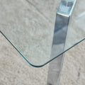 Glass Dining Table Modern Minimalist Rectangular For 4 6 With 0.31