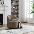 Video Welike Swivel Barrel Chair, Living Room Swivel Chair With Round Storage Chair, 360 Swivel Club Chair, Nursery, Bedroom, Office, Hotel With Upholstered Modern Armchair, Teddy Fabric Coffee Foam Fabric