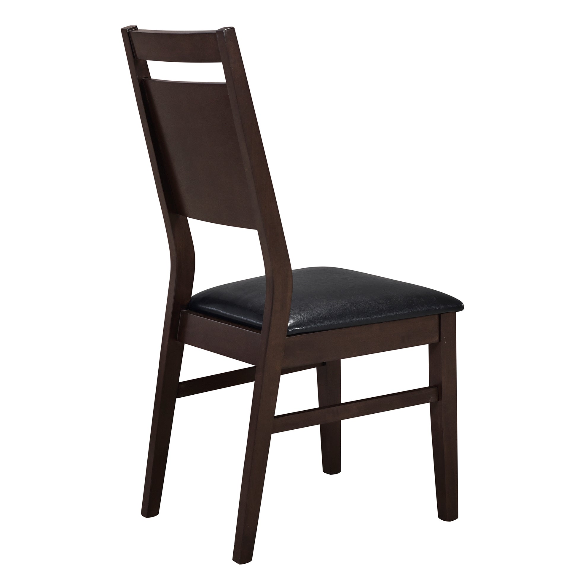 Farmhouse 6 Piece Wood Dining Table Set With 4 Upholstered Chairs And Bench, Dark Brown Brown Wood Dining Room Bench Seating Rubberwood Rectangular Dining Table With Chair And Bench Upholstered Chair Wood Dark Brown Solid Back Seats 6 Farmhouse Trestle