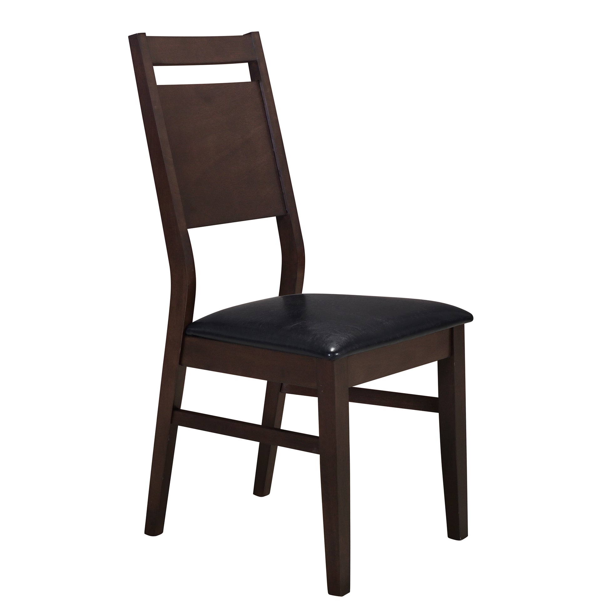 Farmhouse 6 Piece Wood Dining Table Set With 4 Upholstered Chairs And Bench, Dark Brown Brown Wood Dining Room Bench Seating Rubberwood Rectangular Dining Table With Chair And Bench Upholstered Chair Wood Dark Brown Solid Back Seats 6 Farmhouse Trestle