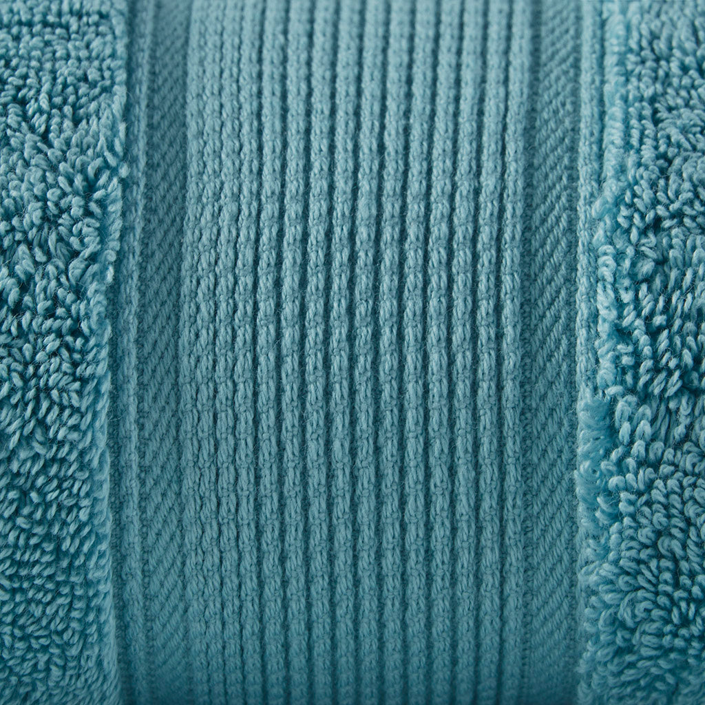 100% Cotton Bath Sheet Antimicrobial 2 Piece Set Aqua Cotton