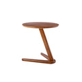 Coolmore Side Table Round, Small Accent Table Modern End Table For Living Room Bedroom Office Brown Solid Wood