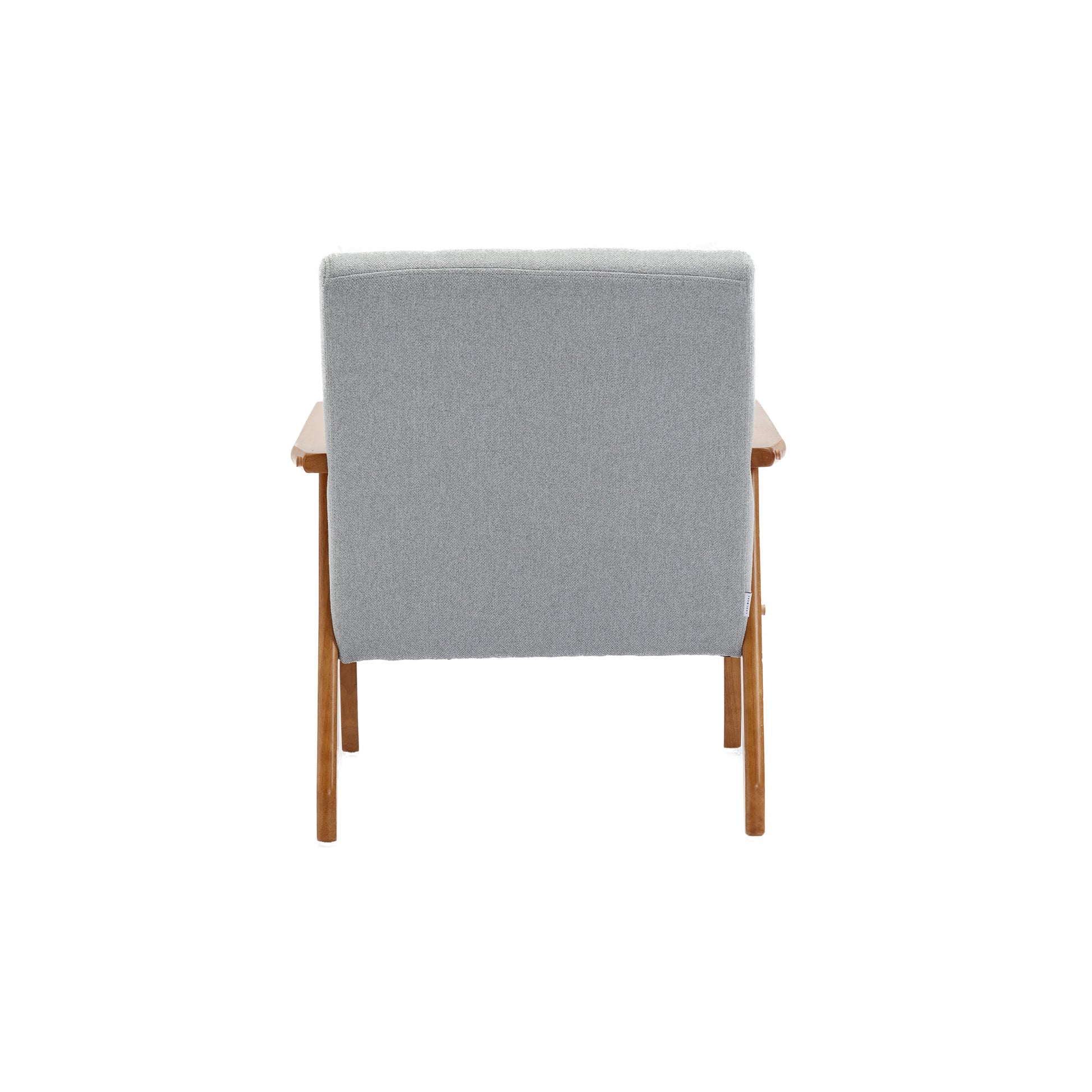 Accent Chairs Set Of 2 With Side Table, Mid Century Modern Accent Chair, Wood And Fabric Armchairs Side Chair, Lounge Reading Comfy Arm Chair For Living Room, Bedroom, Office Light Gray Polyester