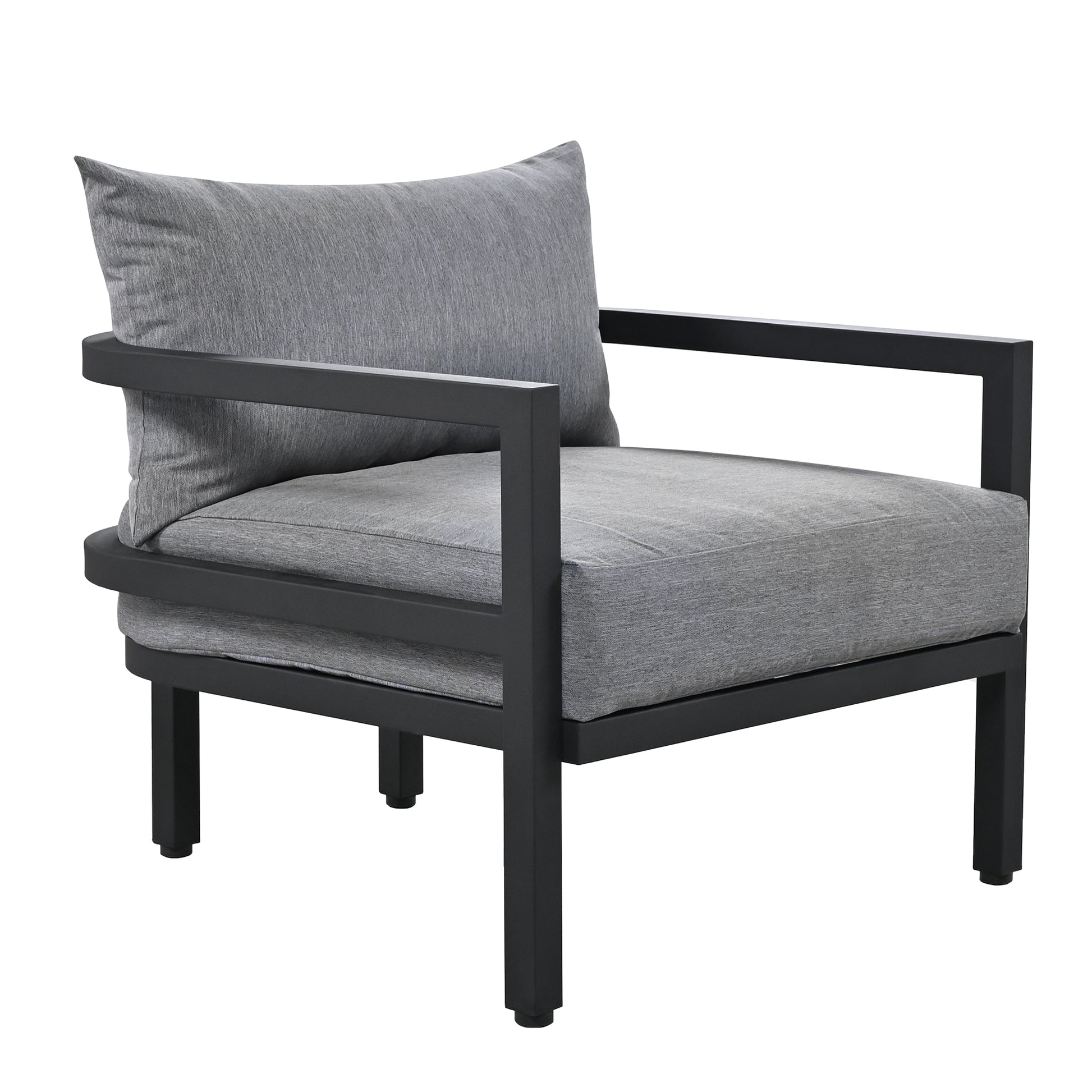 Multi Person Outdoor Steel Sofa Set, Waterproof, Anti Rust And Anti Uv, Suitable For Gardens And Lawns Light Gray Steel