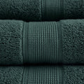 100% Cotton 8 Piece Antimicrobial Towel Set Dark Green Cotton