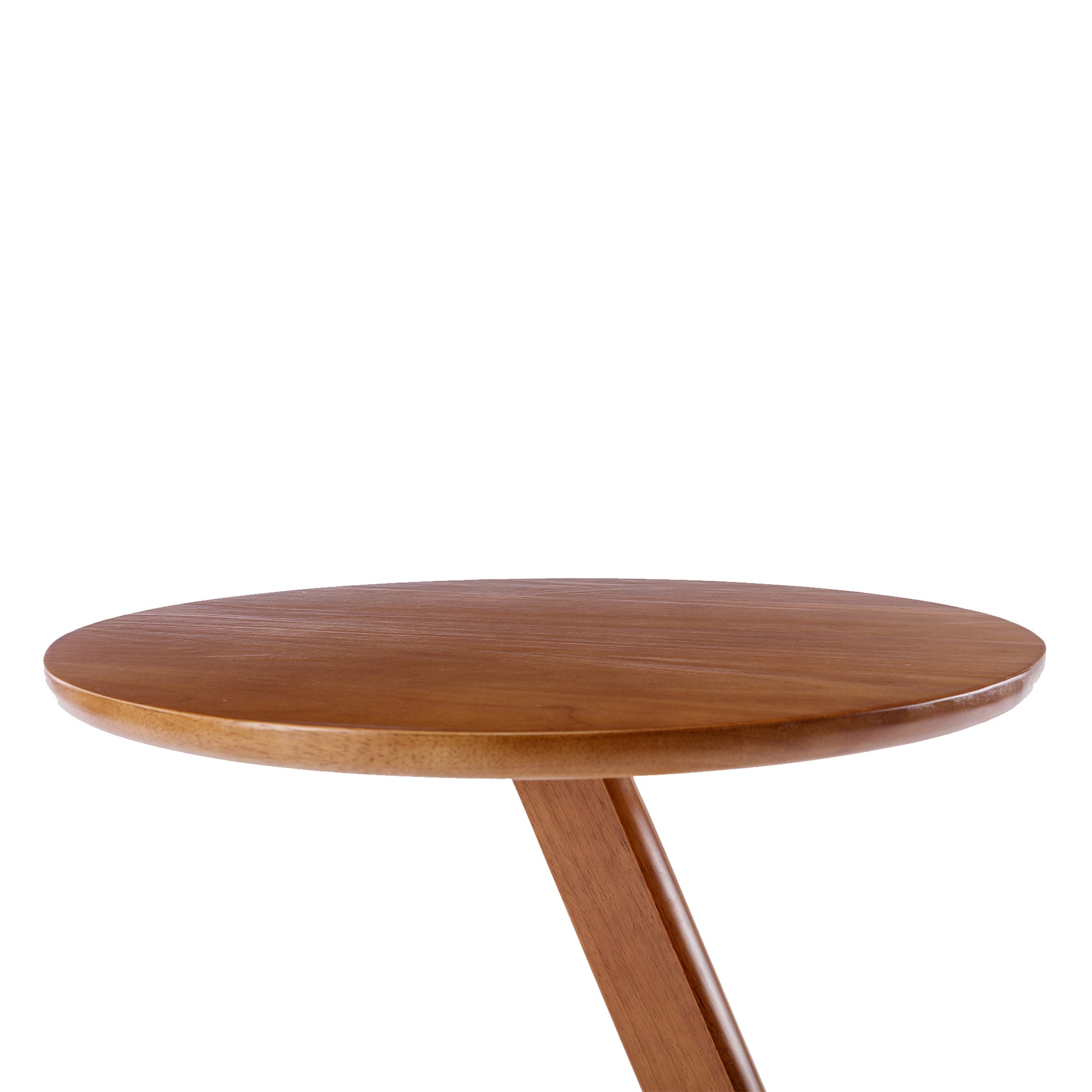 Coolmore Side Table Round, Small Accent Table Modern End Table For Living Room Bedroom Office Brown Solid Wood
