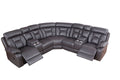 Faux Leather Reclining Sofa Grey Grey Pu 5 Seat