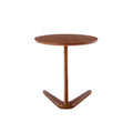 Coolmore Side Table Round, Small Accent Table Modern End Table For Living Room Bedroom Office Brown Solid Wood