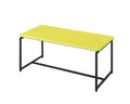 Gt 3 Piece Yellow Carbon Fiber Wrap Coffee Table And End Table Set Yellow Mdf