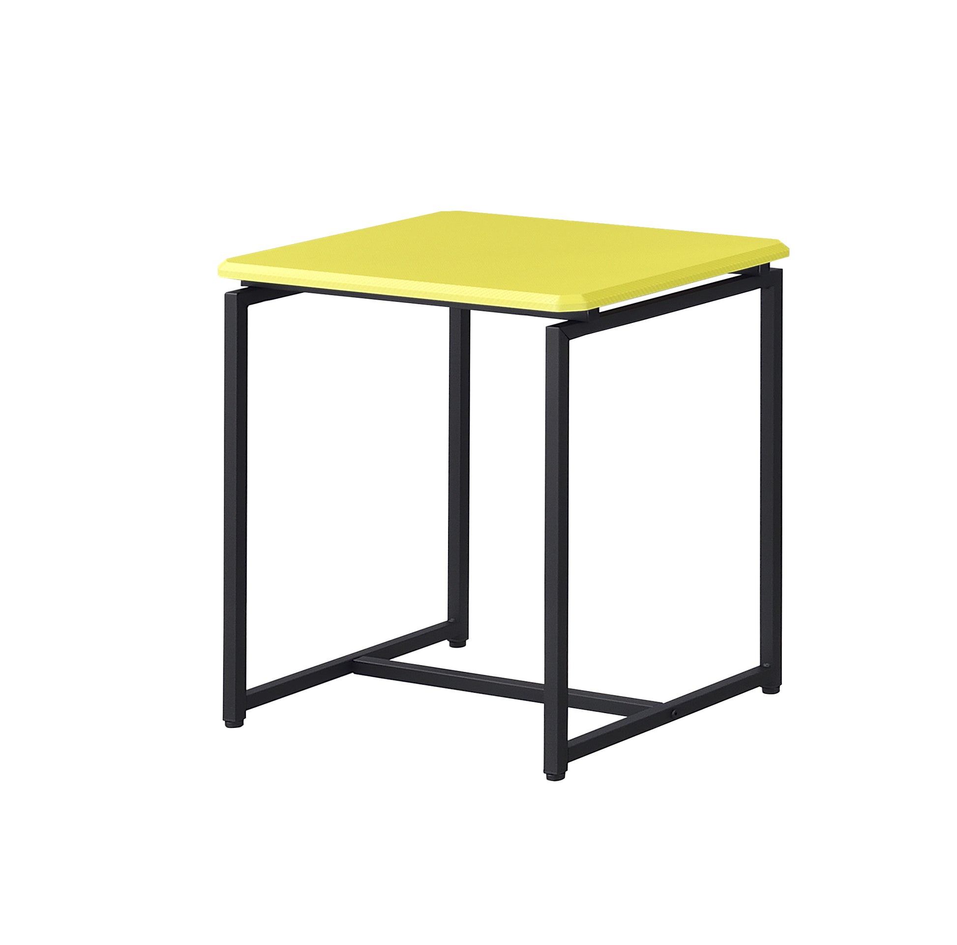 Gt 3 Piece Yellow Carbon Fiber Wrap Coffee Table And End Table Set Yellow Mdf