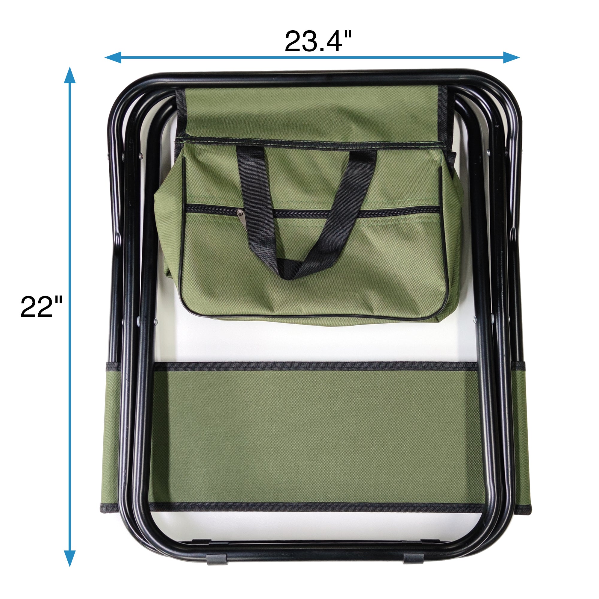Set Of 3, Folding Outdoor Table And Chair Set For Indoor, Outdoor Camping, Picnics, Beach,Backyard, Bbq, Party, Patio, Black Green Black Aluminum