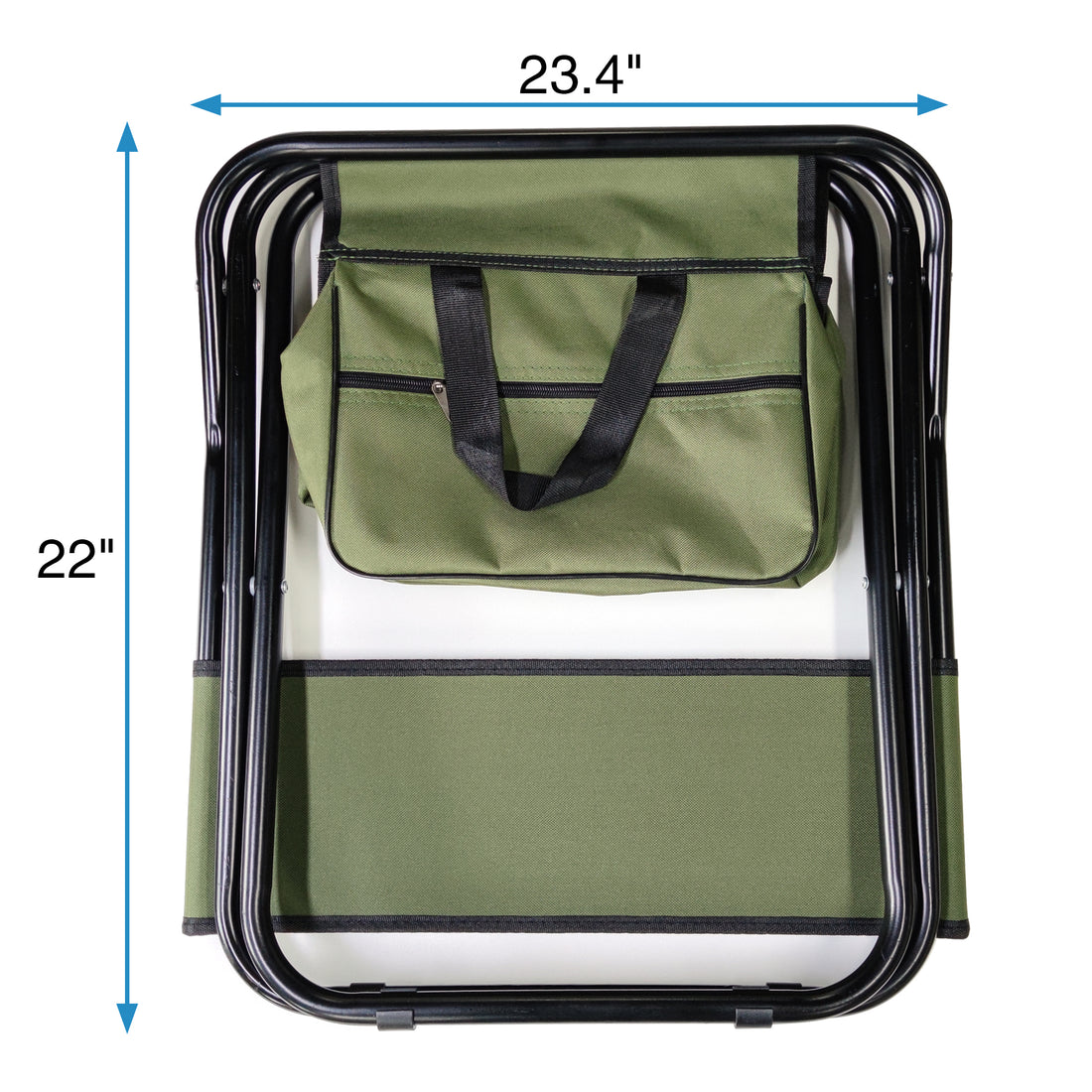 Set Of 3, Folding Outdoor Table And Chair Set For Indoor, Outdoor Camping, Picnics, Beach,Backyard, Bbq, Party, Patio, Black Green Black Aluminum