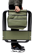 2 Piece Folding Outdoor Chair With Storage Bag, Portable Chair For Indoor, Outdoor Camping, Picnics And Fishing,Green Green Steel