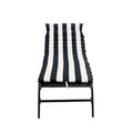 2Pcs Set Outdoor Lounge Chair Cushion Replacement Patio Funiture Seat Cushion Chaise Lounge Cushion Black White Black White Polyester