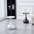 White Metal Side Table, Small Sofa Table, Small Iron Table, Nightstand For Living Room White Metal