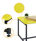 Gt 3 Piece Yellow Carbon Fiber Wrap Coffee Table And End Table Set Yellow Mdf