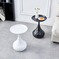 White Metal Side Table, Small Sofa Table, Small Iron Table, Nightstand For Living Room White Metal