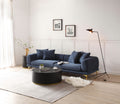 108.3'' Modern Sofa Couch 4 Seater Fabric Sofa For Livingroom Office Blue Blue Fabric