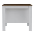 Ralston 7 Shelf 4 Door 2 Piece Kitchen Set, Kitchen Island And Pantry Cabinet White And Walnut White Mdf