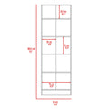 Brookvale 8 Shelf 2 Door 2 Piece Kitchen Set, Kitchen Island And Pantry Cabinet Dark Brown Brown Mdf