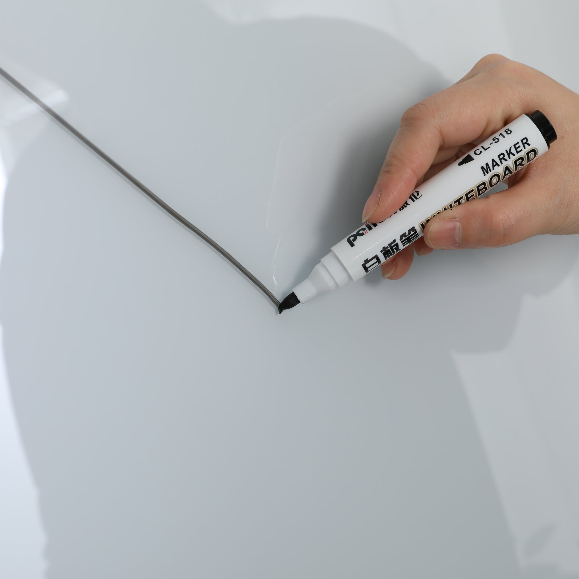 Removable Adjustable Height Tempered Glass Whiteboard, Magnetic Dry Erase Whiteboard, 36' X 24', Home School Supplies Or Home Office Decor Includes 2 Magnets 2 Markers 1 Eraser White Abs Steel Q235