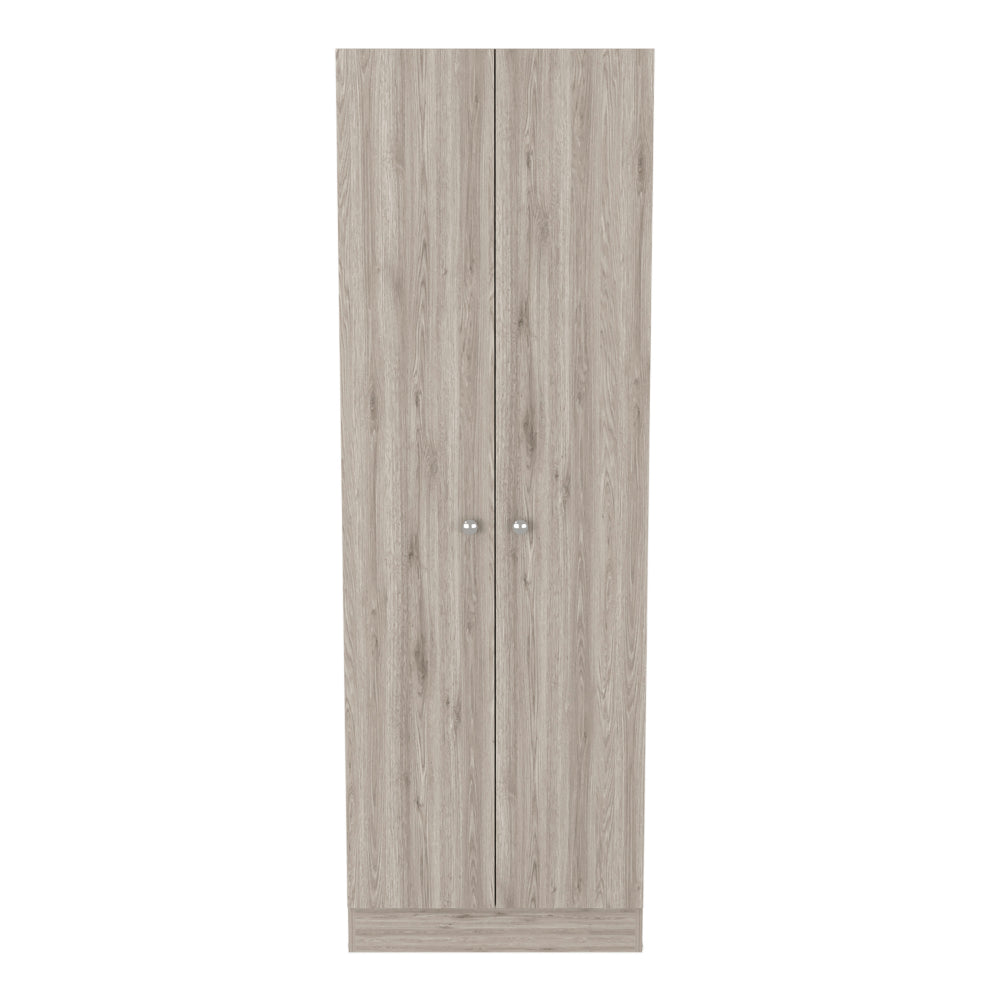 Roblar 8 Shelf 2 Door 2 Piece Kitchen Set, Kitchen Island And Pantry Cabinet White And Light Gray White Mdf